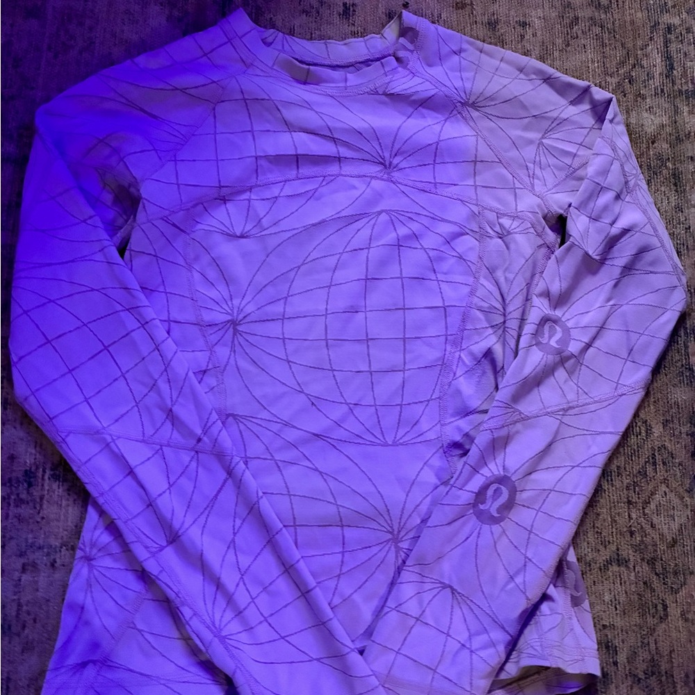 lululemon athletica Geometric Lavender Long Sleeve Tee